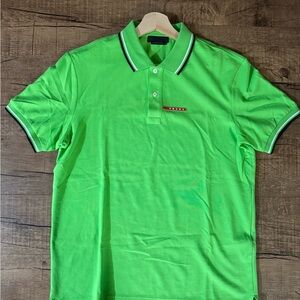 Prada Linea Rossa Piquet Polo Shirt